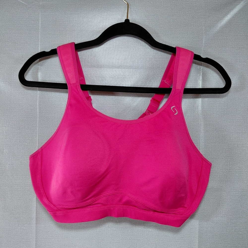 Moving Comfort Maia High Impact Sport Bra 38DD Hot Pink Underwire Adjustable